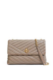Taupe Chevron Convertible Shoulder Bag by Tory Burch Accessories