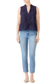 Lennox Eyelet Sleeveless Top by Greylin