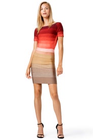 Ruby Cascade Sheath by Hervé Léger