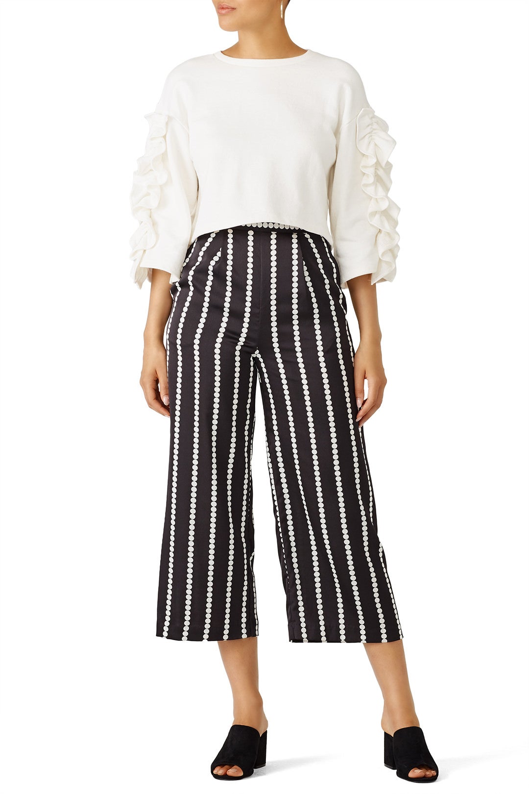 Cropped Ruffle Sweater by J.O.A. 0