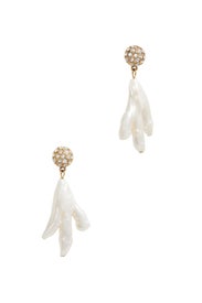 Coral Pearl Earrings by Oscar de la Renta