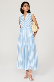 Blue Striped Arya B Dress by SALONI