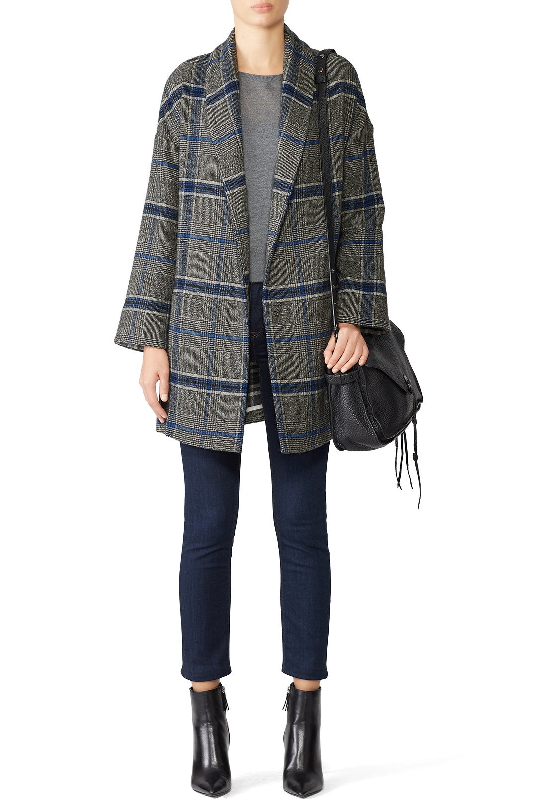 Grey Plaid Jacket by sita murt Rent the Runway