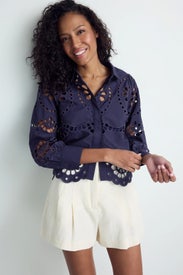 Emmie Eyelet Top by Caballero