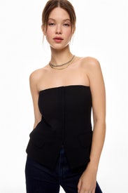 Strapless Tailored Top by Club Monaco