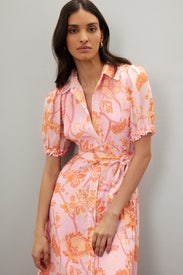 Pink Floral Shirt Dress by Derek Lam 10 Crosby x RTR