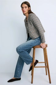 Medium Wash Pierced Barrel Jeans by Madewell