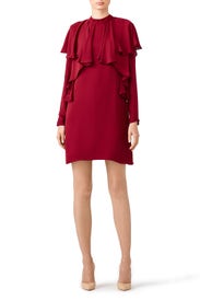 Draped High Neck Shift by Nicole Miller