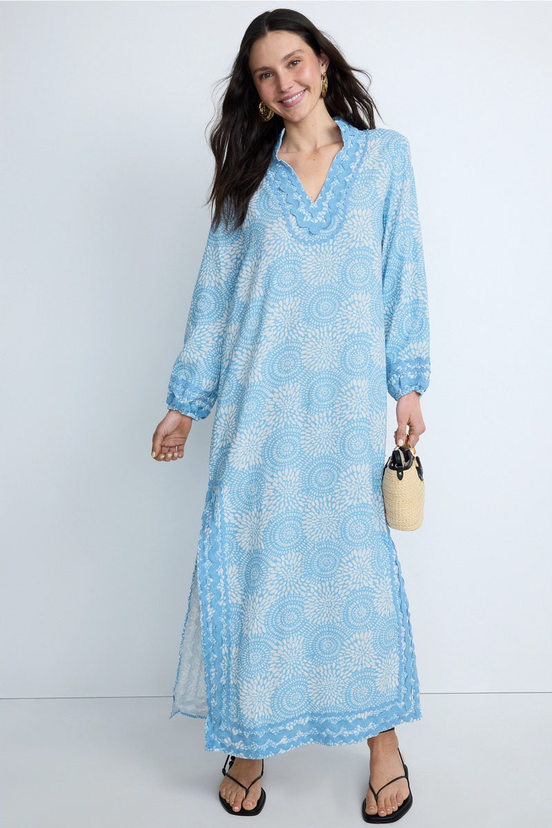 sachin and babi light blue dress ZESICA Women's 2026 Summer Sleeveless Maxi Dress Casual V Neck Hollow –  zesica main image 0