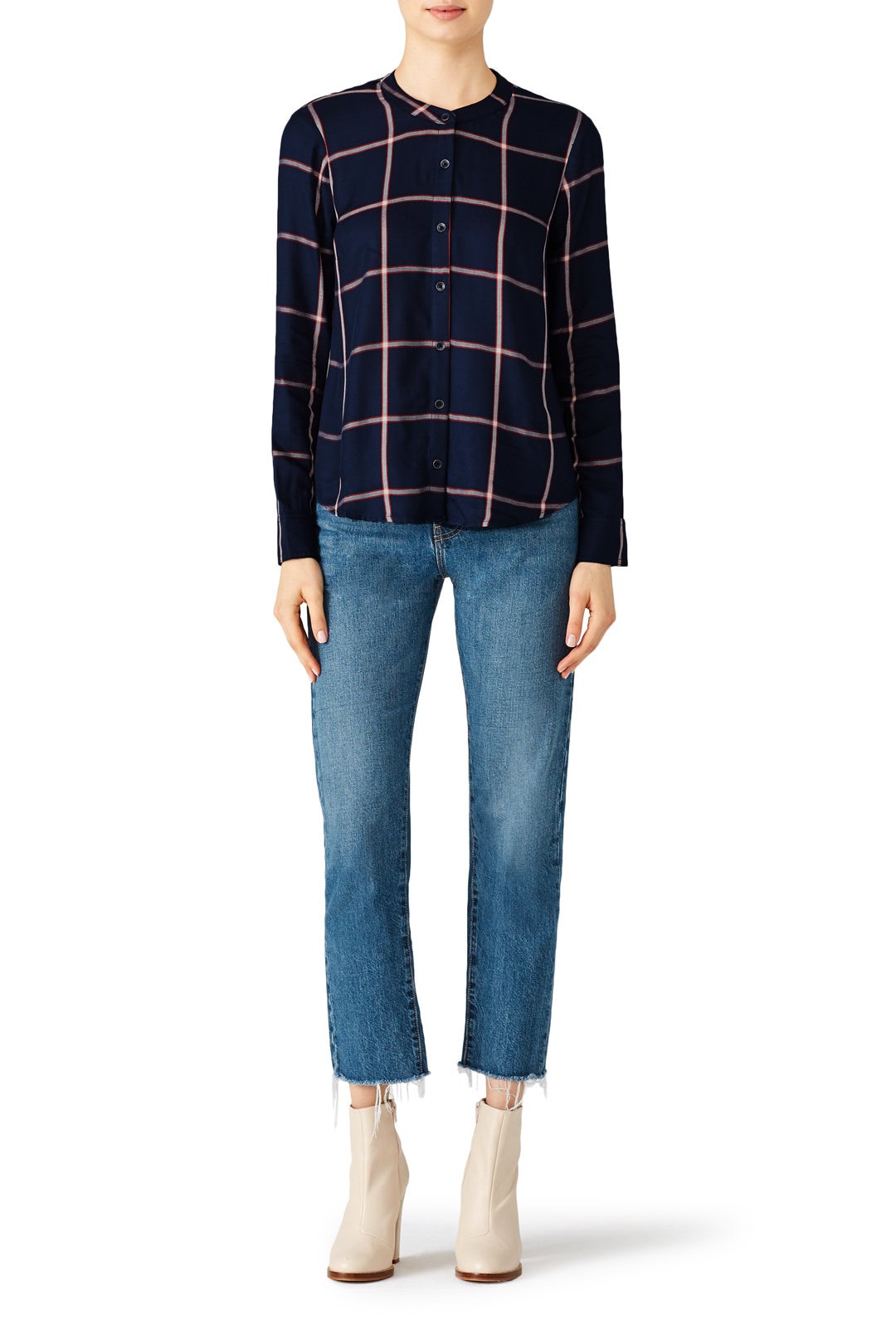 Navy Reily Plaid Shirt by Splendid 0