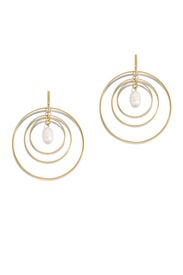 Multi Hoop Pearl Earrings by Tory Burch Accessories