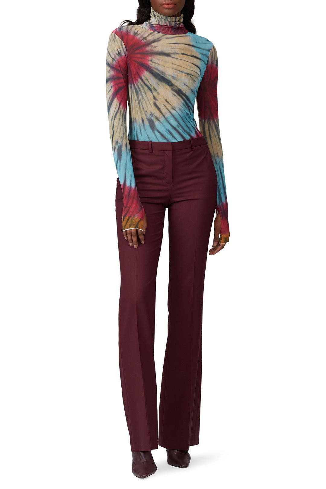 パレット柄トップス AFRM Zadie Crochet Floral Sheer Lace Long Sleeve Top | Urban