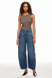 In Your Face Barrel Jeans by BLANKNYC