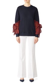 Tie Detailed Pullover by Clu
