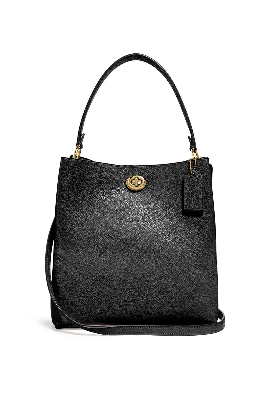 Black Gold Charlie Bucket Bag by Coach Handbags 0
