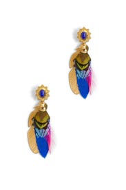 Bo Sao 2 Plumes Earrings by Gas Bijoux