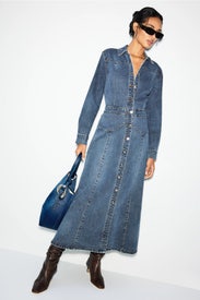 Denim Long Sleeve Midi Dress by Gestuz