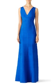 Blue Annabelle Gown by Hervé Léger