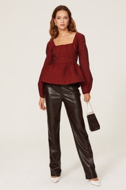 Arya Peplum Top by SIMKHAI