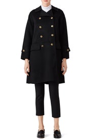 Black Oversized Coat by The Kooples