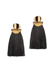 Black Crater Earrings by Lizzie Fortunato