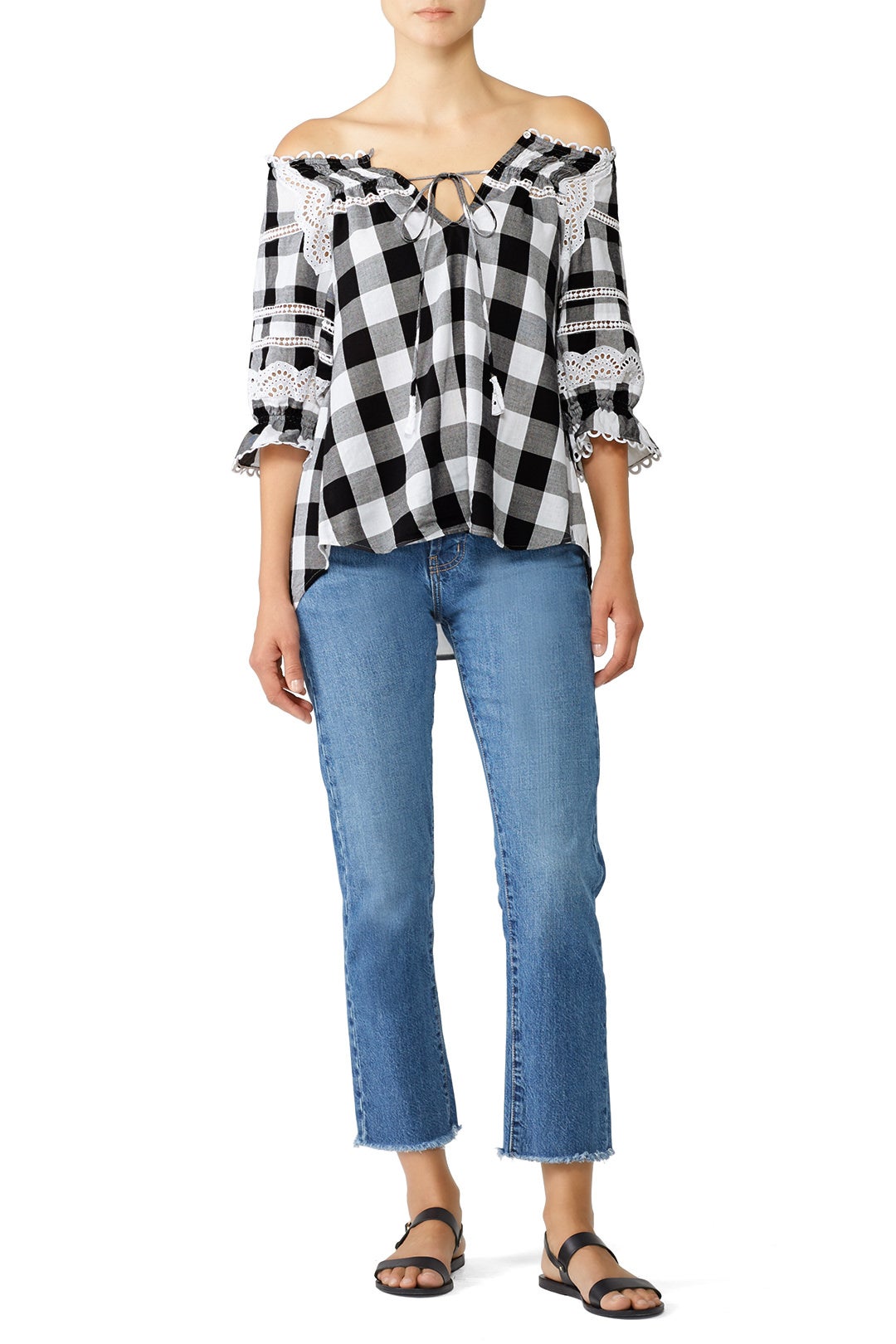 Plaid Amalia Buffalo Top by Marissa Webb 0