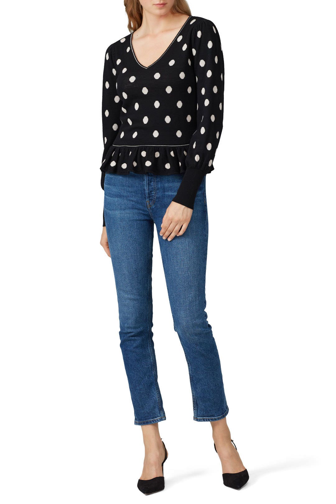 Jacquard Dot Sweater by Rebecca Taylor NYC 0