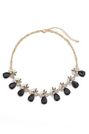 Crystal and Black Statement Necklace by Slate & Willow Accessories