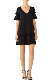 Black Ruffle Dress by byTiMo