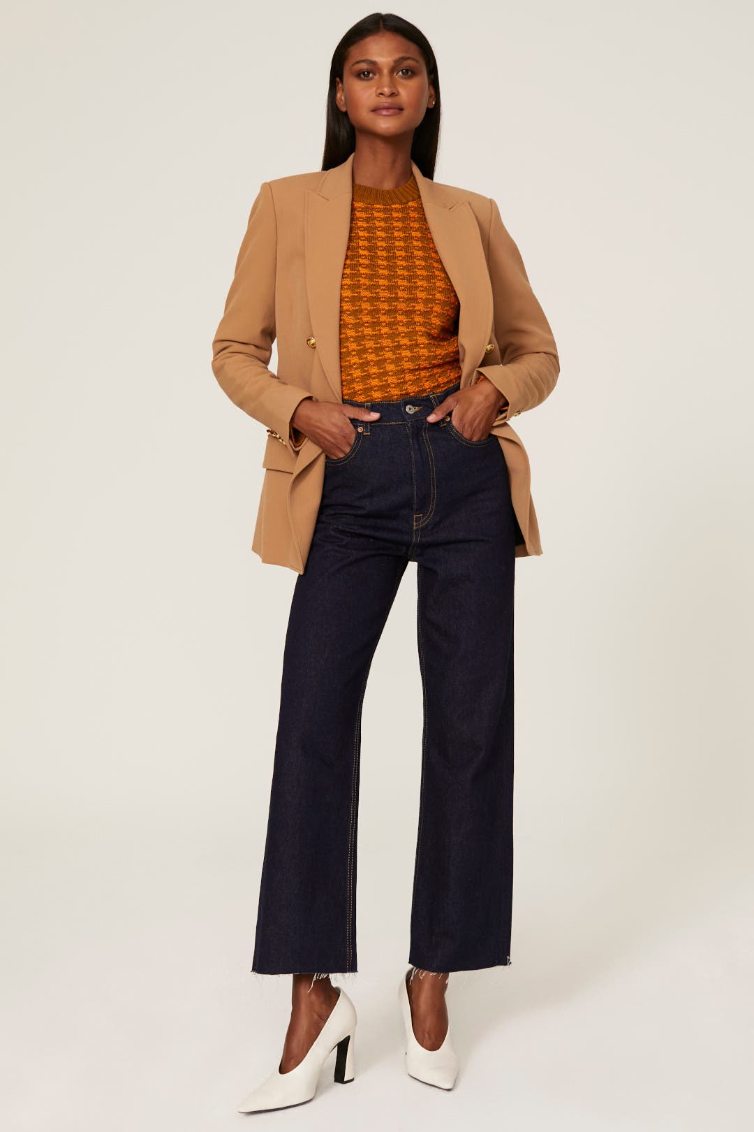 Contrast Elbow Patch Sweater by Victoria Beckham | Rent the Runway
