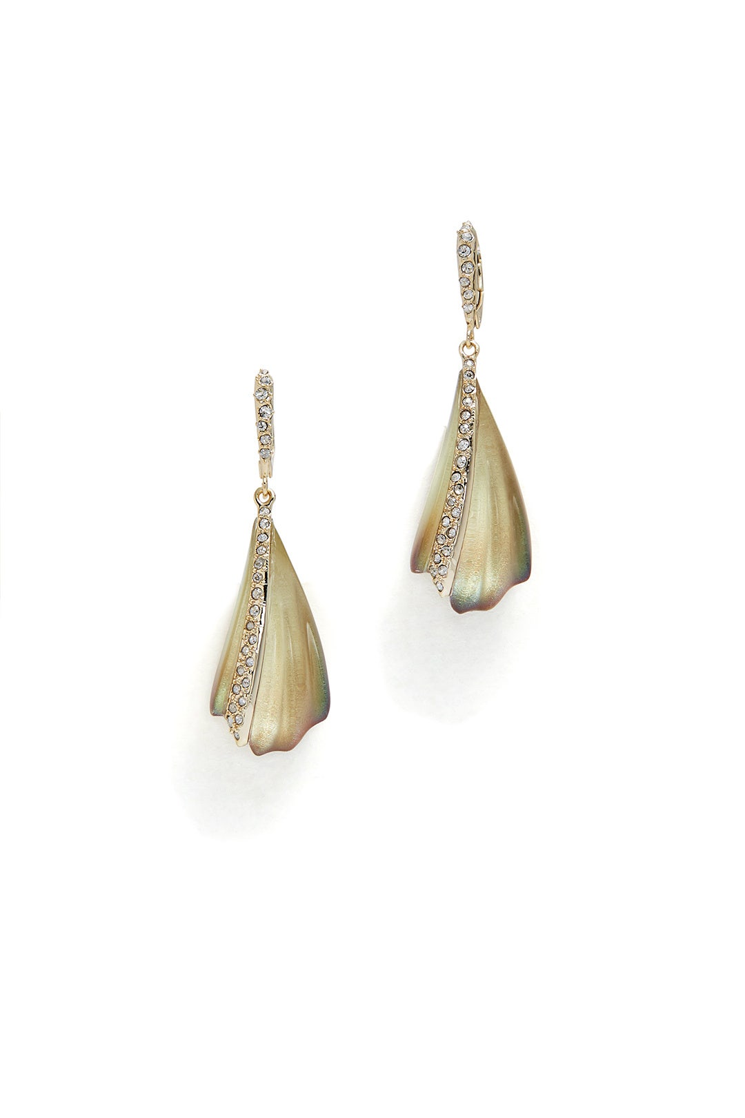 Mother of Pearl and Crystal Drop Earrings by Alexis Bittar