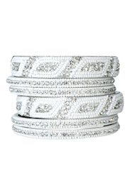 Crystal Blizzard Bangle by Chamak by Priya Kakkar