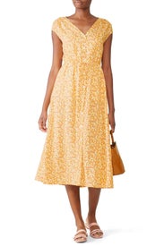 Yellow Floral Midi Dress by Draper James