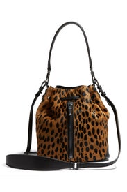 Leopard Haircalf Cynnie Mini Bucket by Elizabeth and James Accessories