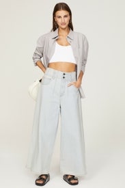 High Rise Pleated Jeans by LEE