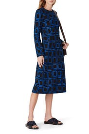 Electric Blue Printed Dress by Marni
