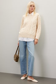 Cable-Knit Oversized Sweater by Madewell