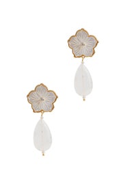 White Paloma Drop Earrings by Mignonne Gavigan