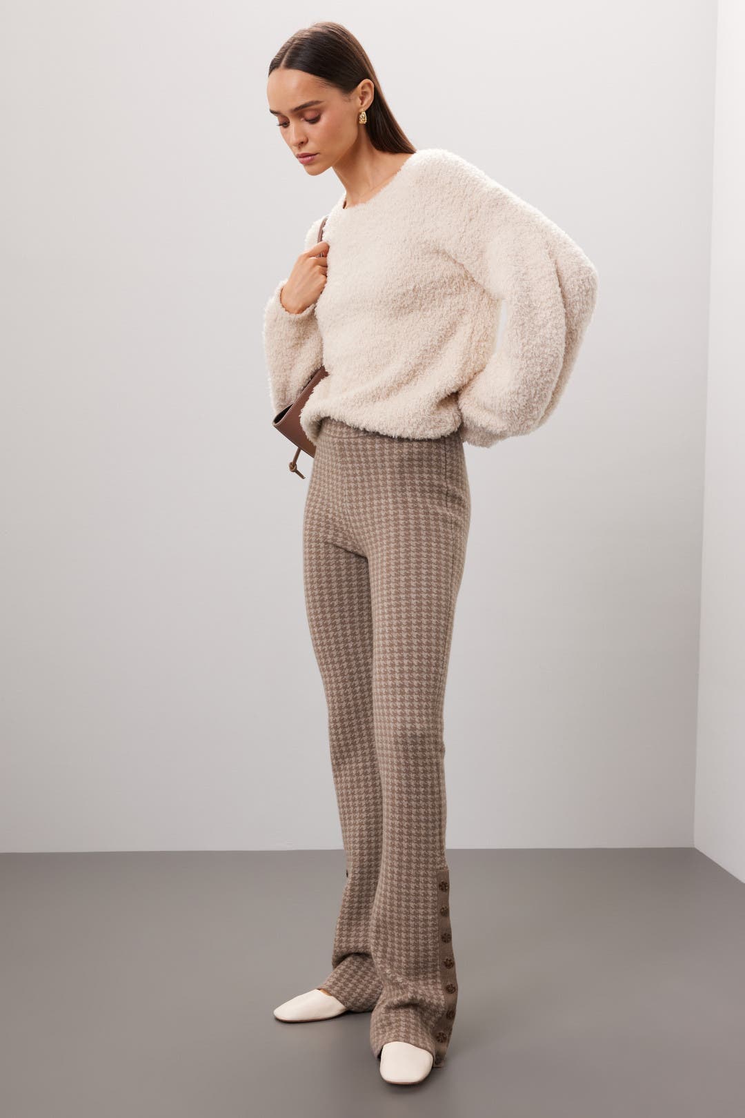 Houndstooth Sweater Pants by NAADAM | Rent the Runway