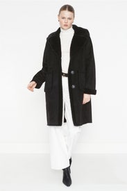 Shearling Duffle Toggle Coat by NVLT