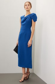 Blue Midi Dress by Roland Mouret
