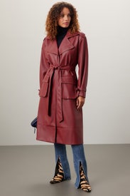 Long Faux Leather Jacket by ASHLEY PARK x RTR