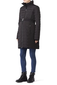 Woven Maternity Puffer Coat by A Pea in the Pod