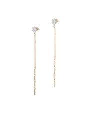 Electric Fringe Linear Drop Earrings by Eddie Borgo