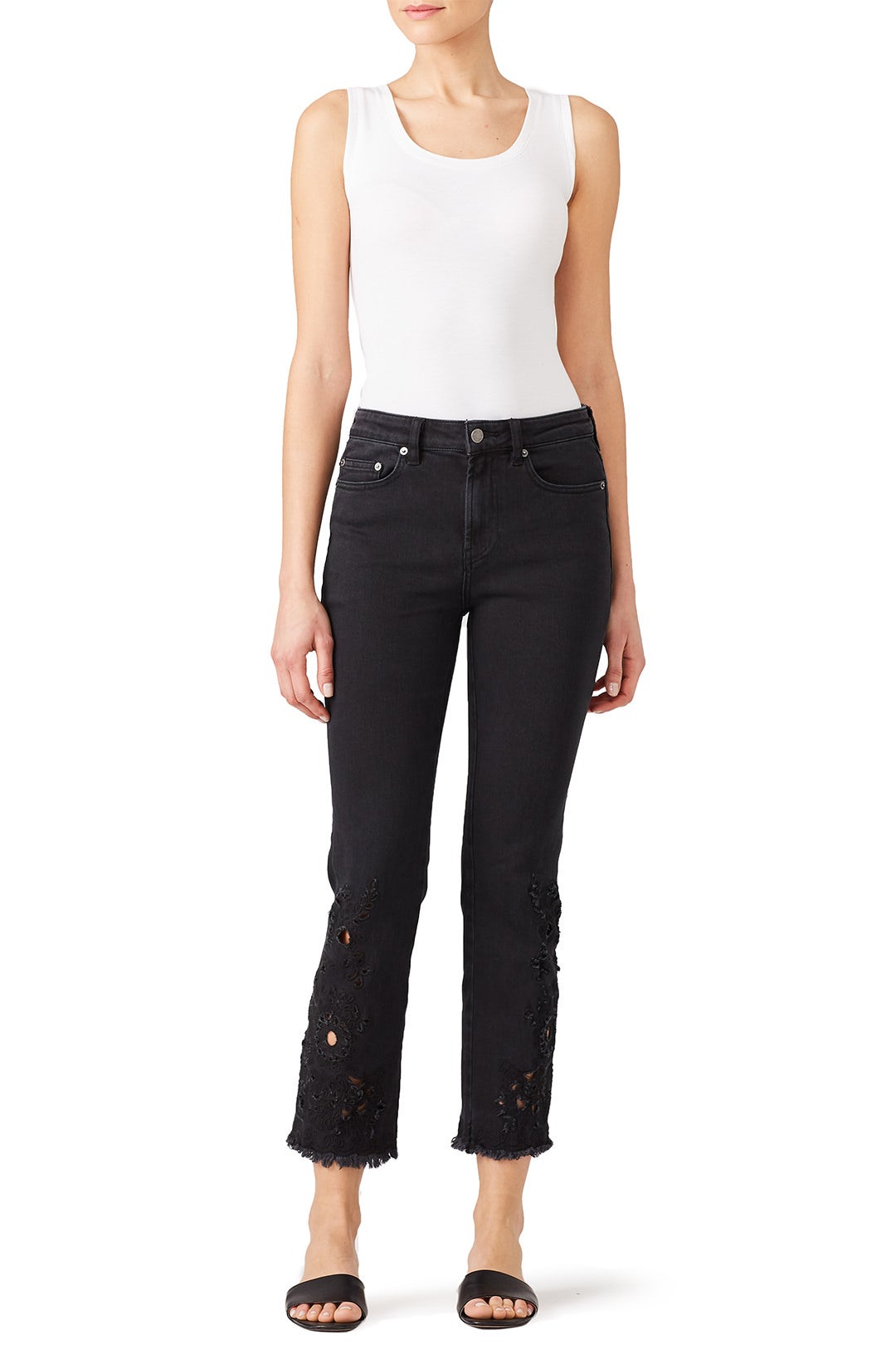 Cutwork Cigarette Jean by Free People 0