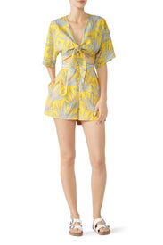 Yellow Leaf Crop Top by Hutch