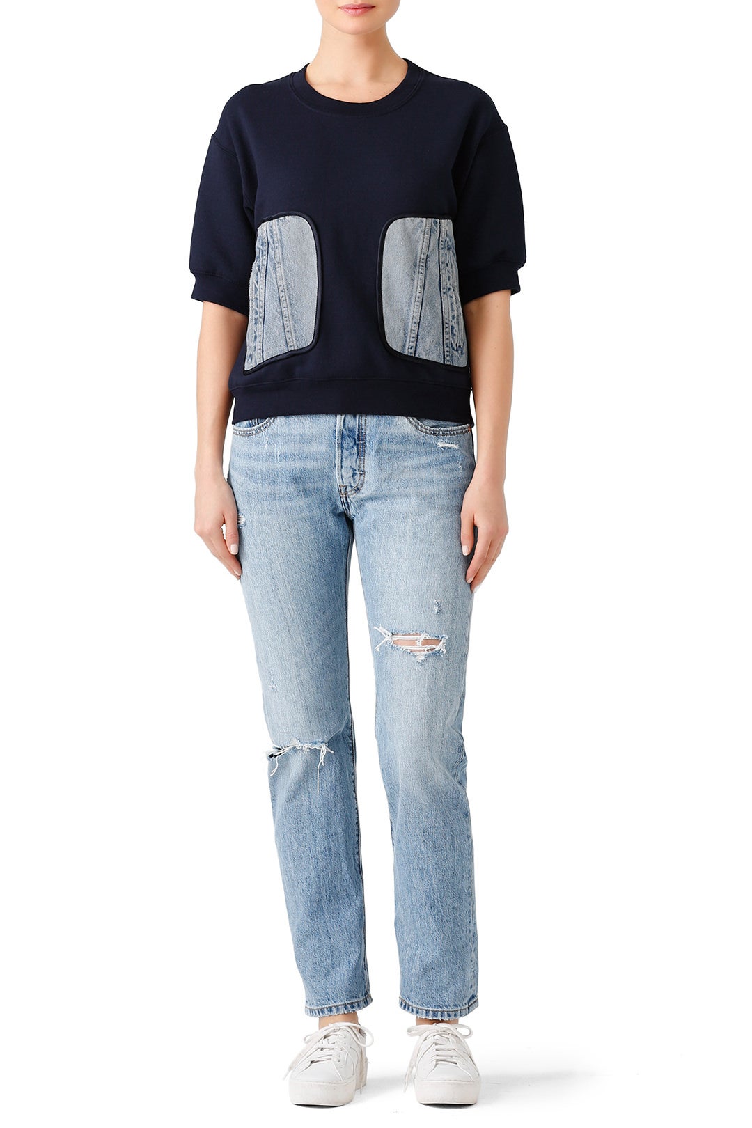 Denim Pocket Sweatshirt by Harvey Faircloth 0