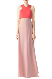 Pink Two-Toned Popover Gown by Jill Jill Stuart