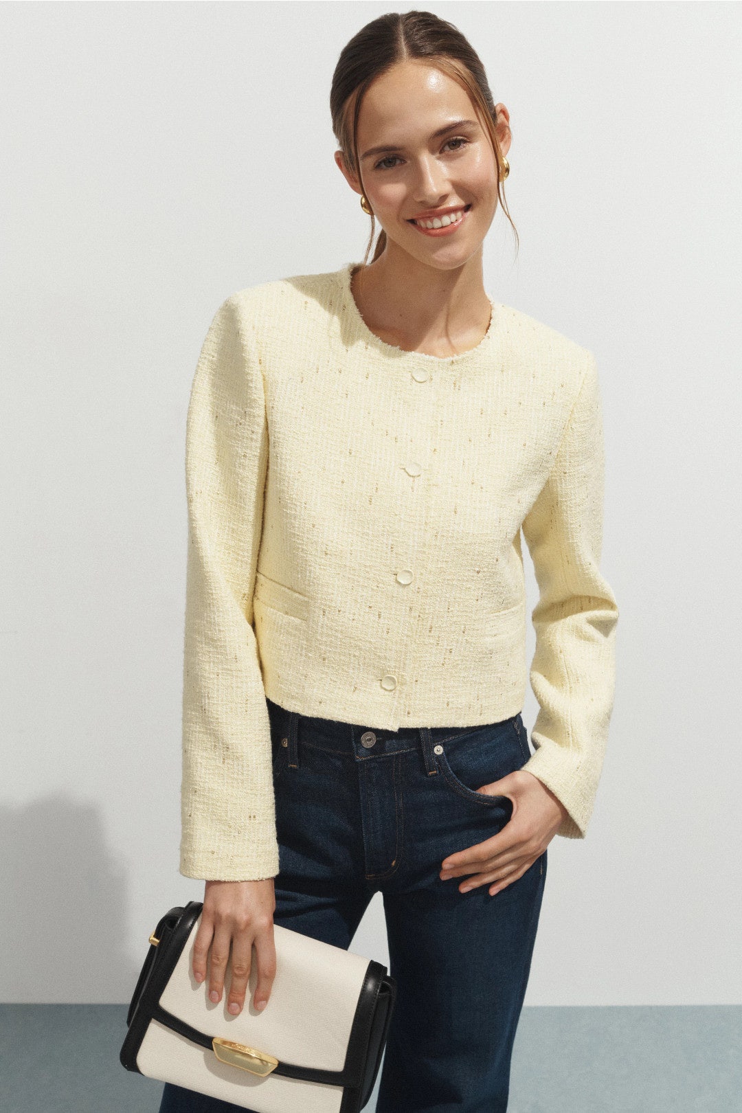 Crew Neck Tweed Jacket by Jason Wu x RTR 0