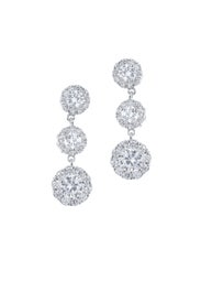 Triple Drop Post Earrings by Kenneth Jay Lane